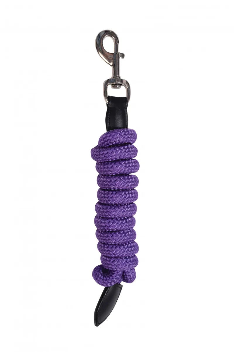 Kincade Leather Rope Lead - Purple
