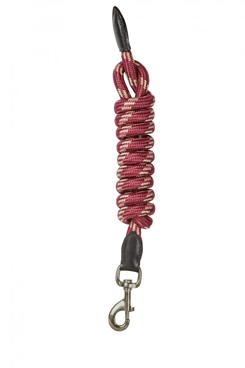 Kincade Leather Rope Lead - Burgundy/Brown