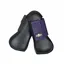 Saxon Open Front Boots - Black/Purple