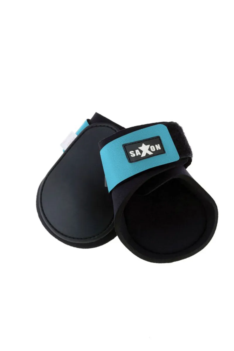 Saxon Contoured Fetlock Boots - Black/Blue