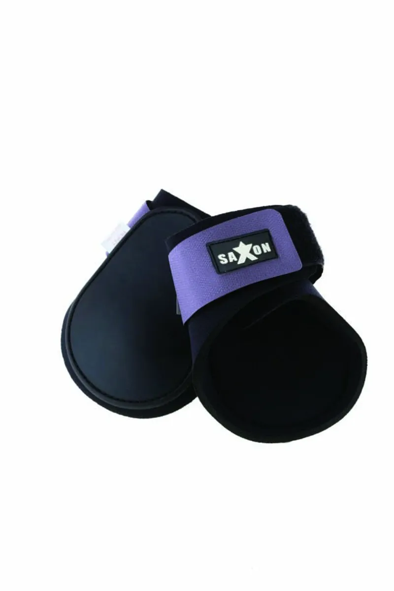 Saxon Contoured Fetlock Boots - Black/Purple