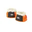 Saxon Fleece Trim Rubber Bell Boots - Orange/White 