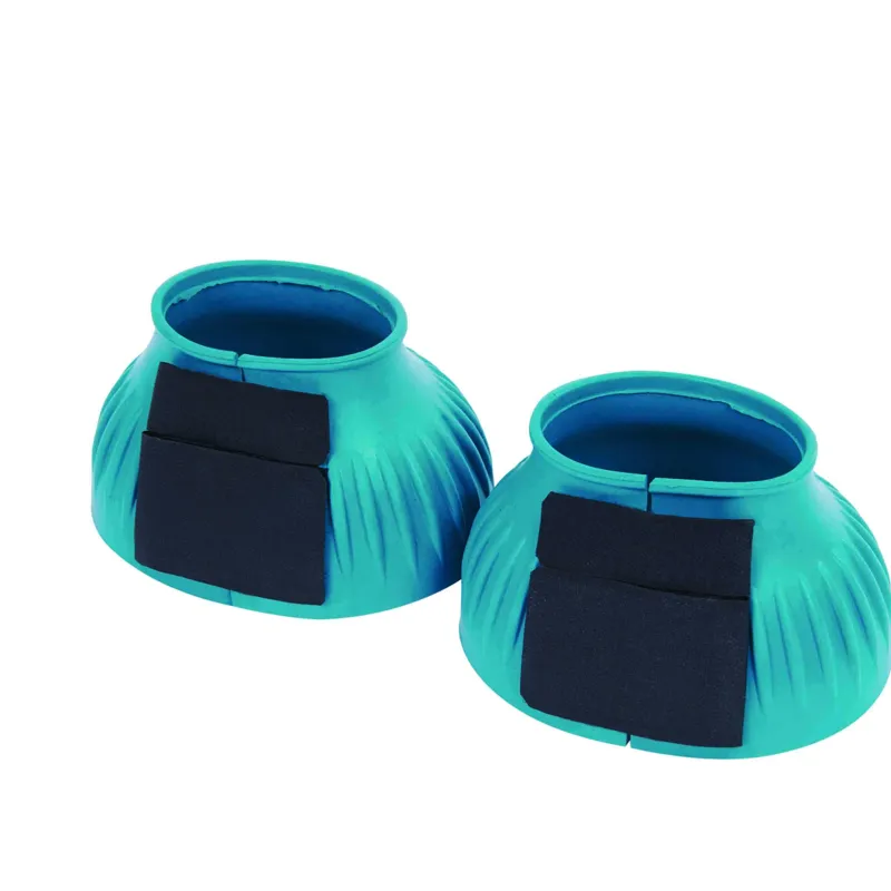 Saxon Ribbed Touch Tape Bell Boots - Turquoise