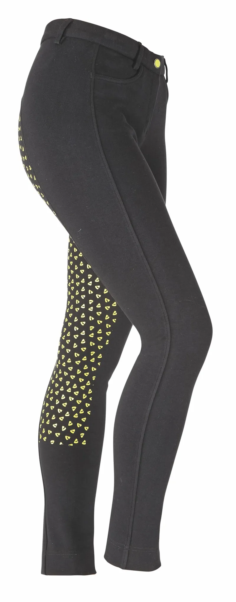 Shires Aubrion Highbury Girls Jodhpurs - Black/Lime