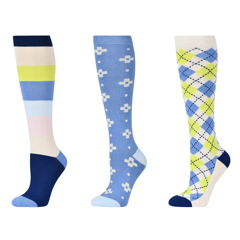 Dublin 3 Pack Socks - Cornflowers
