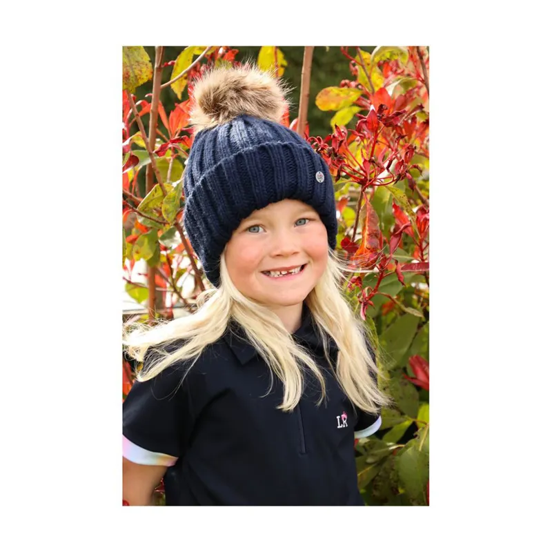 Hy Equestrian Sheila Bobble Hat by Little Rider - Navy-1