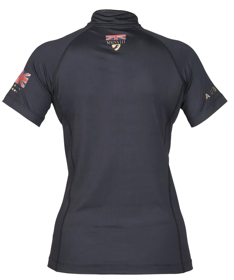 Shires Aubrion Team Ladies Short Sleeve Base Layer - Black-4