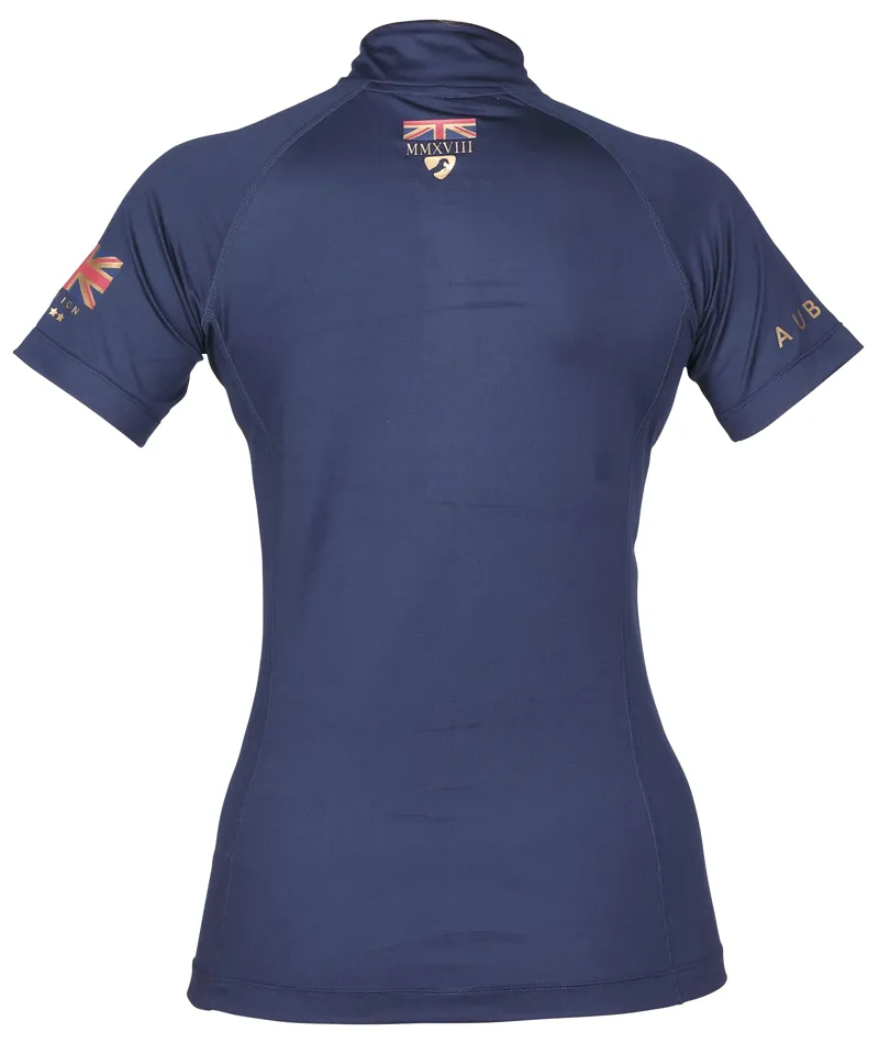 Shires Aubrion Team Ladies Short Sleeve Base Layer - Navy-1
