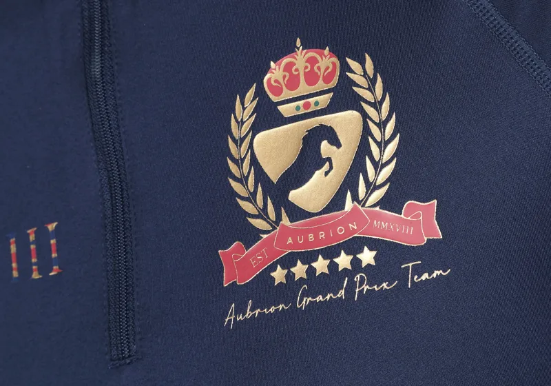 Shires Aubrion Team Ladies Short Sleeve Base Layer - Navy-2