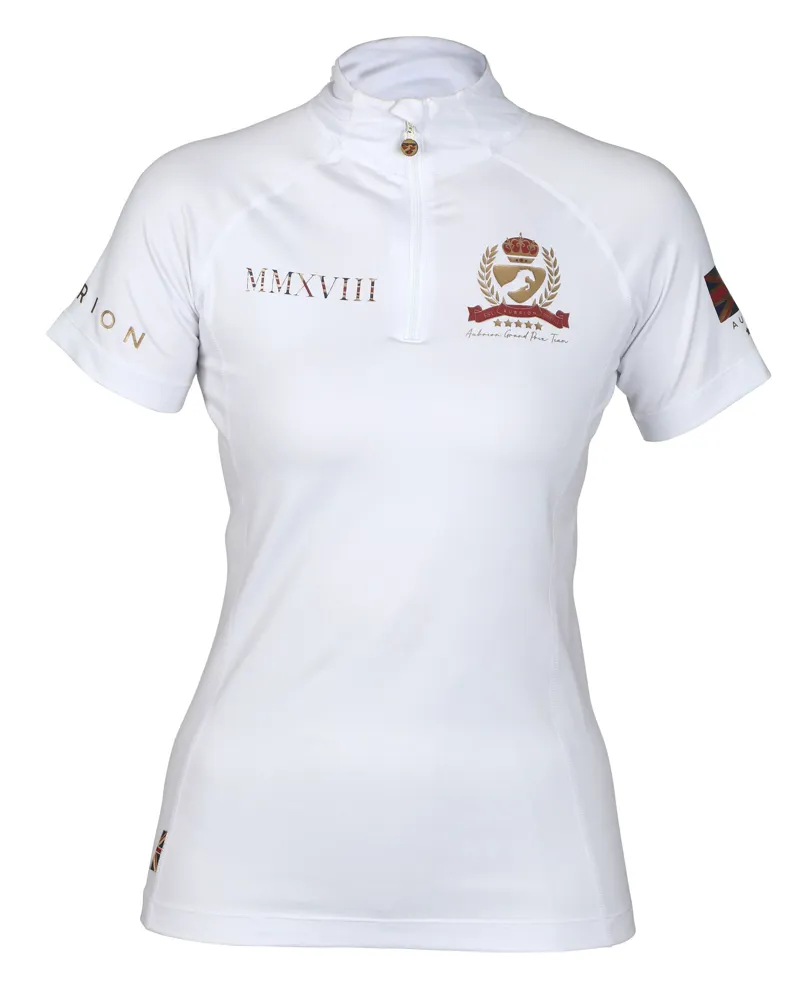 Shires Aubrion Team Ladies Short Sleeve Base Layer - White