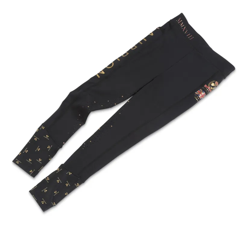 Shires Aubrion Team Children's  Riding Tights - Black