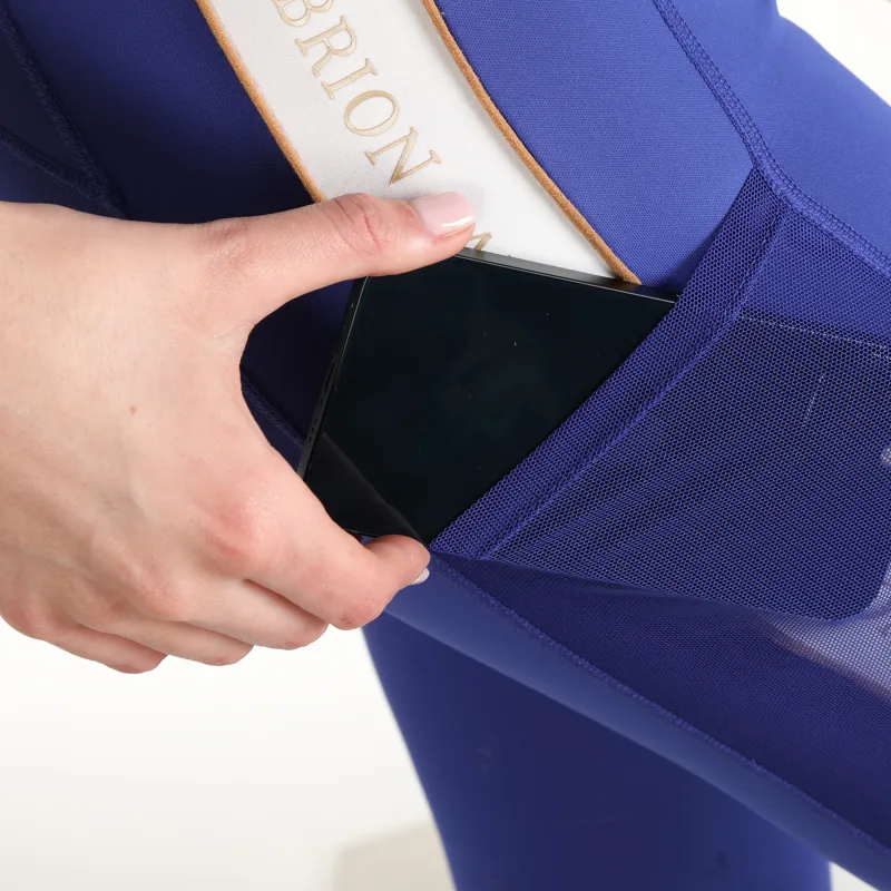 Shires Aubrion Team Shield Ladies Riding Tights - Blue-4