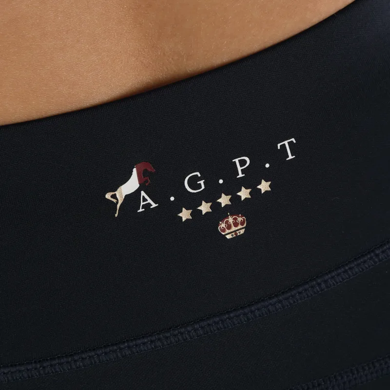 Shires Aubrion Team Shield Ladies Riding Tights - Navy-4