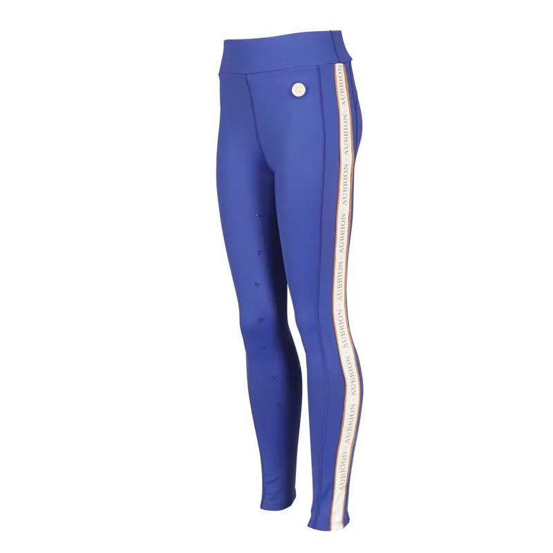 Shires Aubrion Team Shield Chilrens Riding Tights - Blue-1