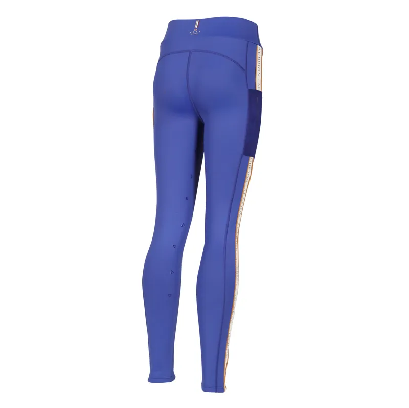 Shires Aubrion Team Shield Chilrens Riding Tights - Blue-2