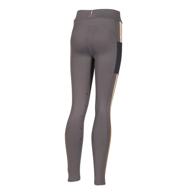Shires Aubrion Team Shield Childrens Riding Tights - Grey-2