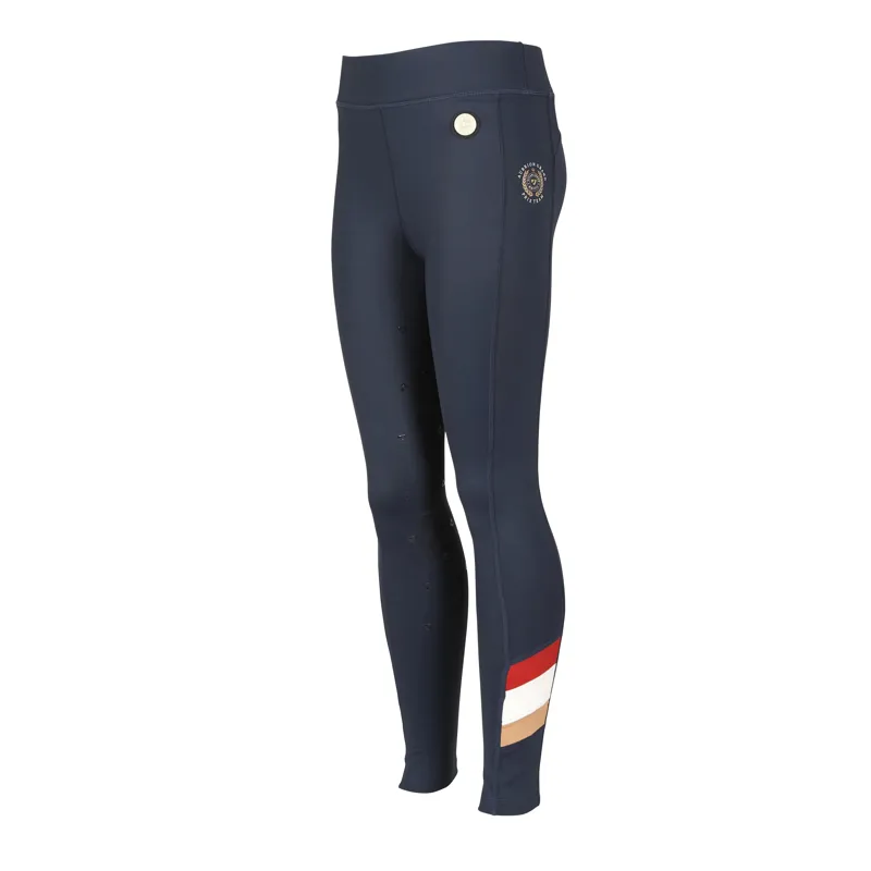 Shires Aubrion Team Shield Childrens Riding Tights - Navy-1
