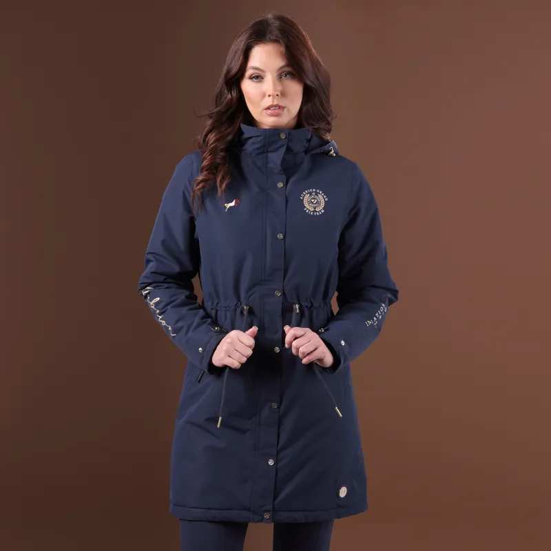 Shires Aubrion Team Ladies Waterproof Coat - Navy-5