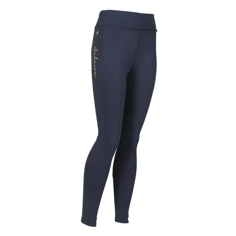 Shires Aubrion Team Childrens Non-Stop Tights - Navy
