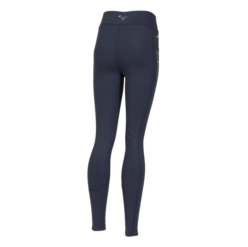 Shires Aubrion Team Childrens Non-Stop Tights - Navy-2