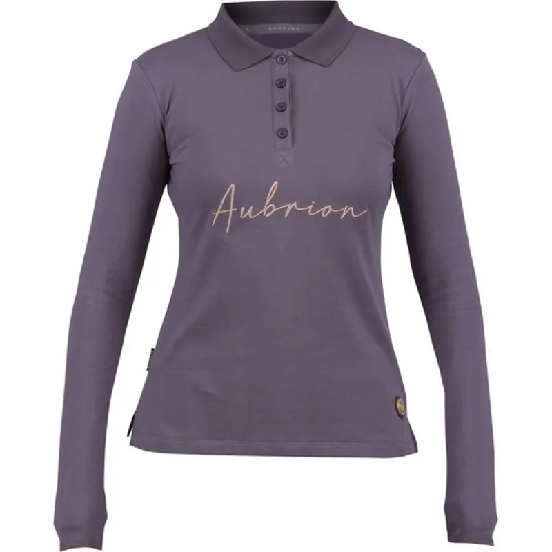 Shires Aubrion Team Long Sleeve Polo - Grey - Small - Unboxed