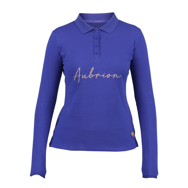 Shires Aubrion Team Long Sleeve Polo - Blue