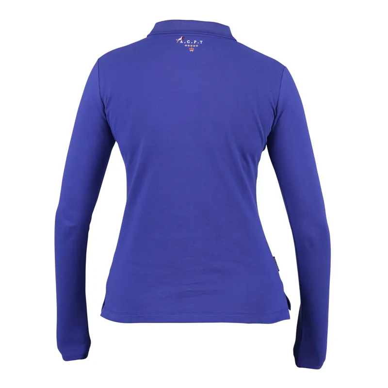 Shires Aubrion Team Long Sleeve Polo - Blue-2
