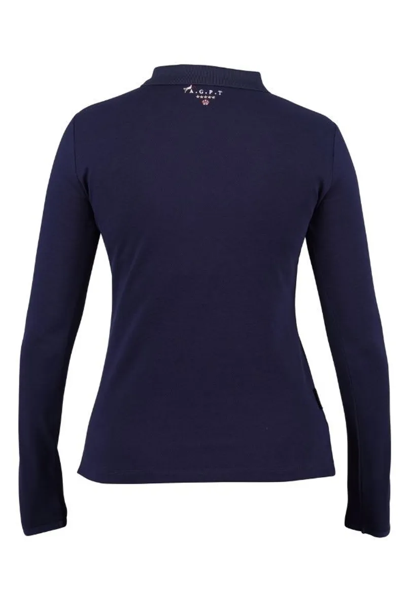 Shires Aubrion Team Long Sleeve Polo - Navy - Small - Unboxed-2