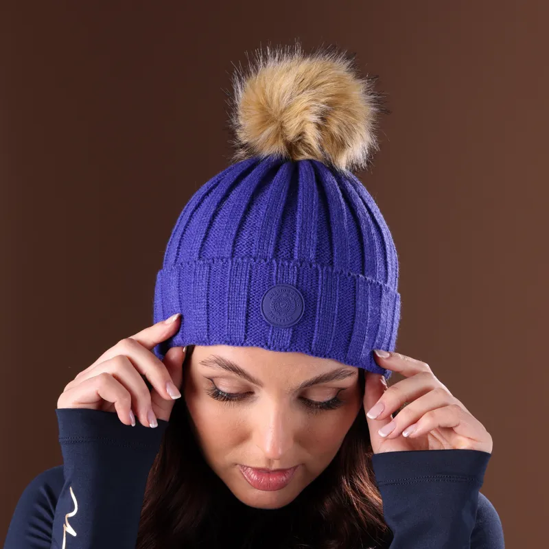 Shires Aubrion Team Bobble Hat - Blue-1