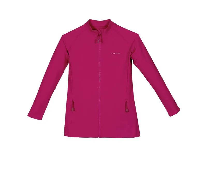 Shires Aubrion Young Rider Non-Stop Jacket - Cerise - 7/8yrs