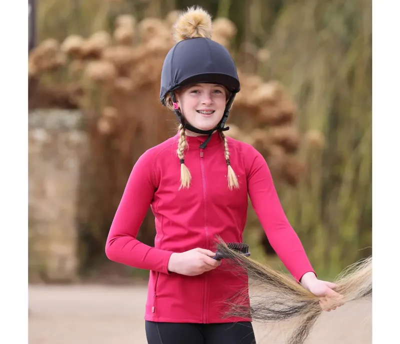 Shires Aubrion Young Rider Non-Stop Jacket - Cerise - 7/8yrs-2