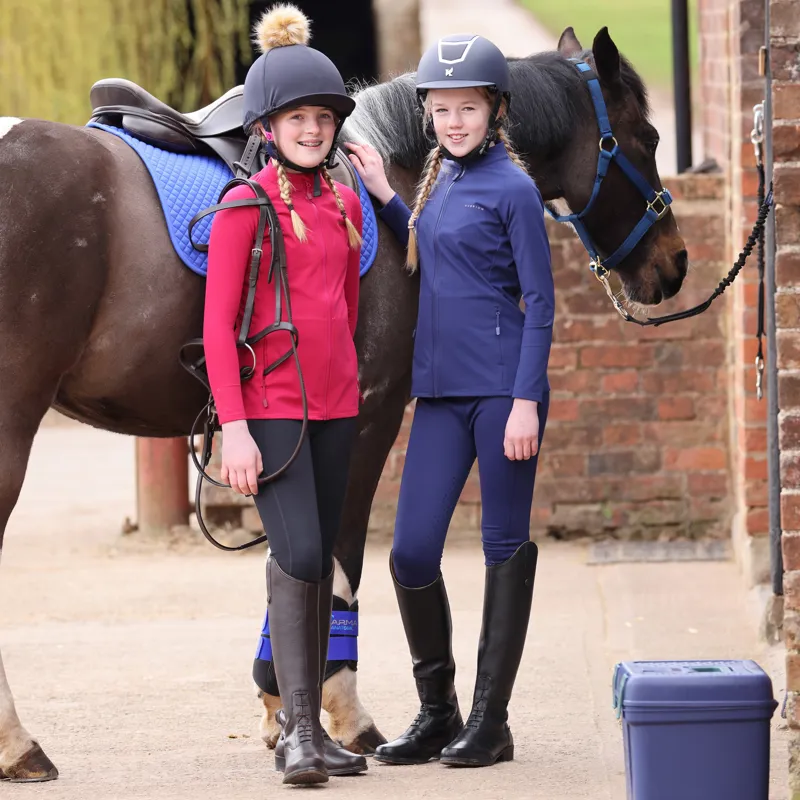 Shires Aubrion Children's Shield Winter Riding Tights - Ink-2