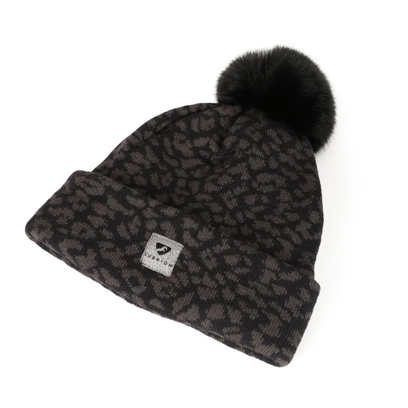 Shires Aubrion Fleece Lined Bobble Hat - Black