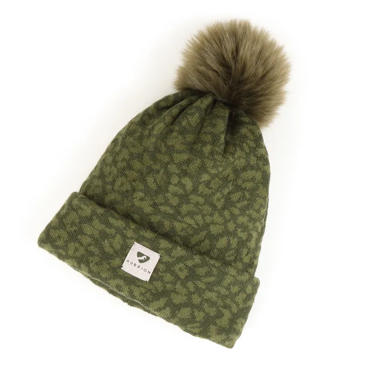 Shires Aubrion Fleece Lined Bobble Hat - Green