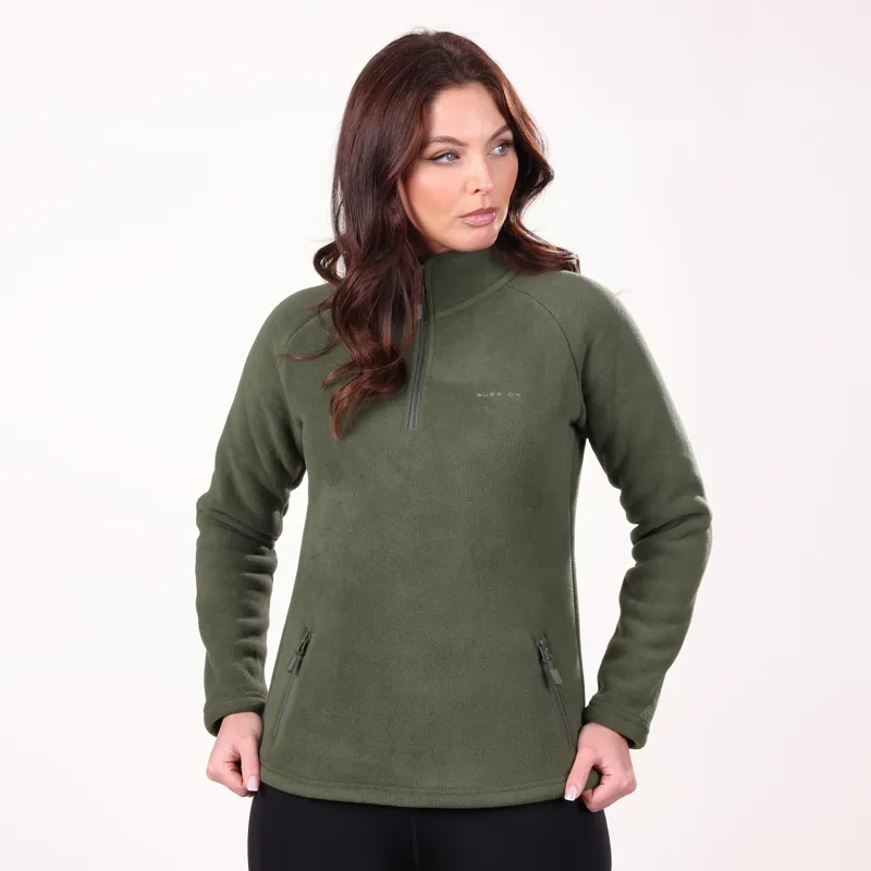 Shires Aubrion Restore Half Zip Fleece - Green-3