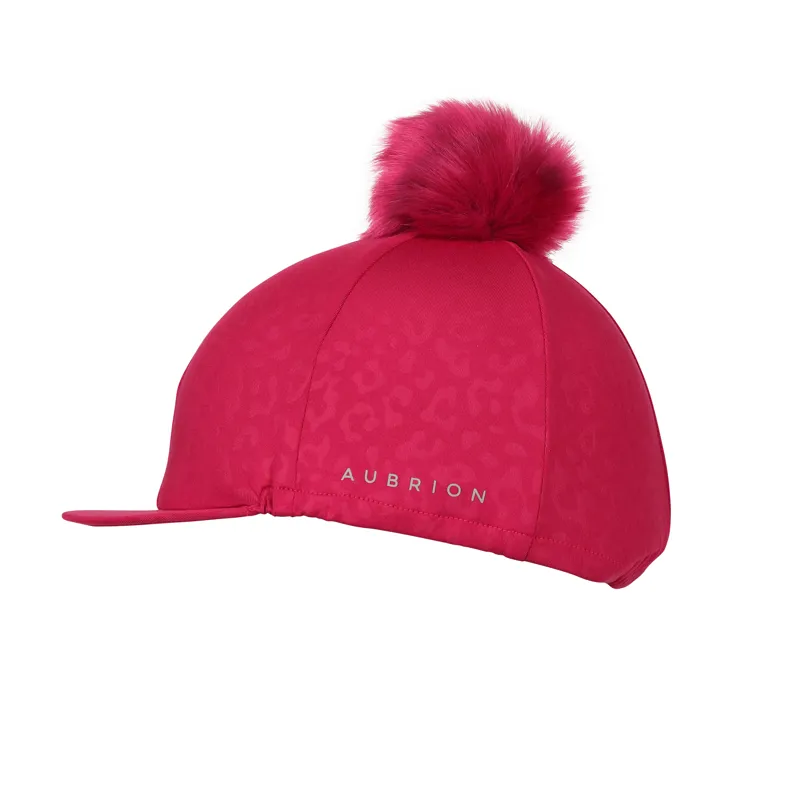 Shires Aubrion Leopard Print Hat Cover - Cerise