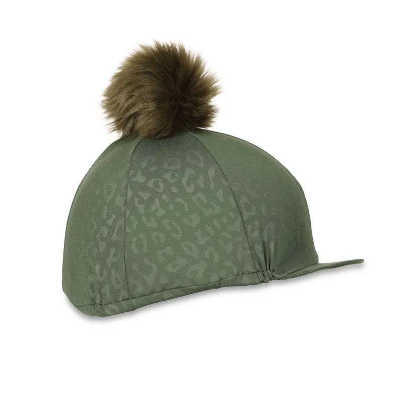 Shires Aubrion Leopard Print Hat Cover - Green-1