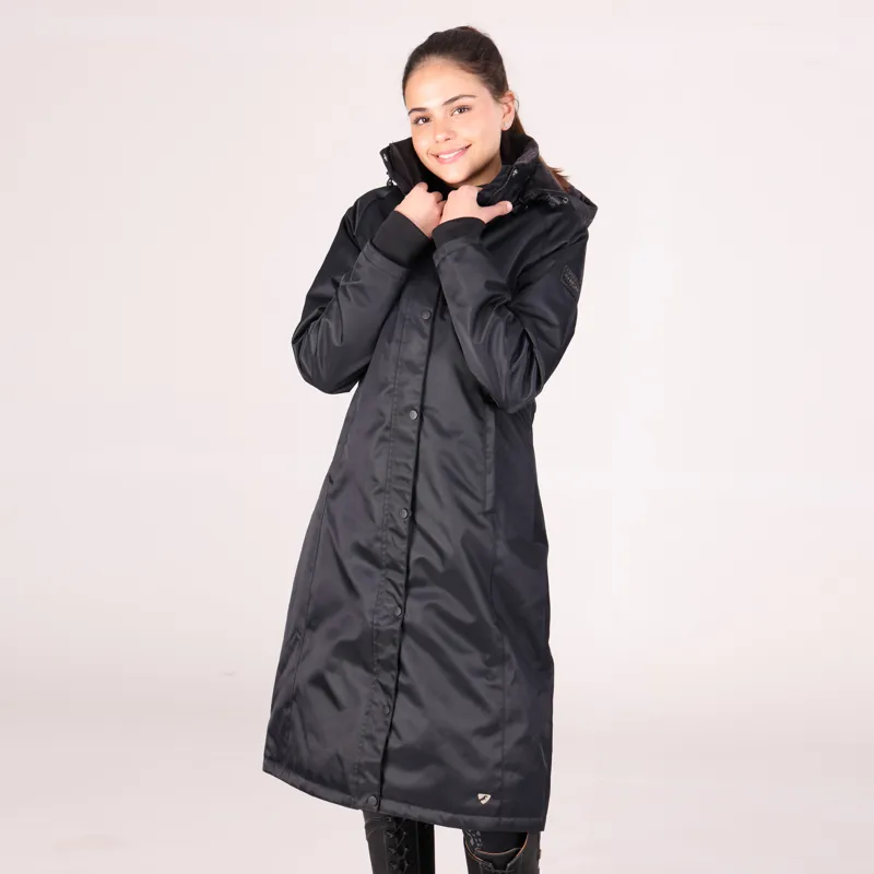 Shires Aubrion Halcyon Long Waterproof Coat - XXS - Black-4