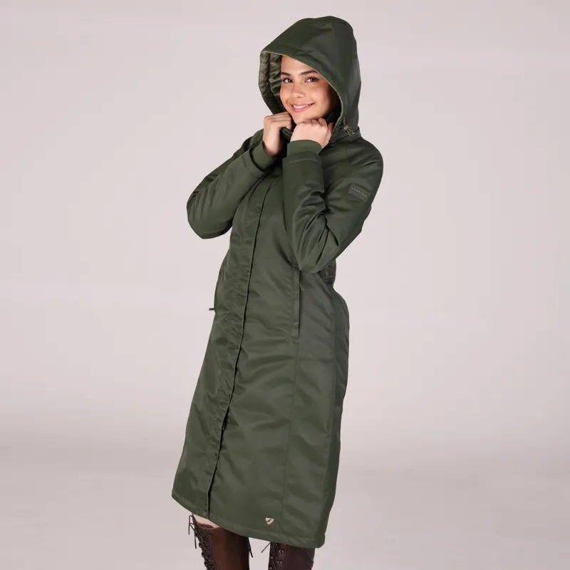 Shires Aubrion Halcyon Long Waterproof Coat - Green - XXS-5
