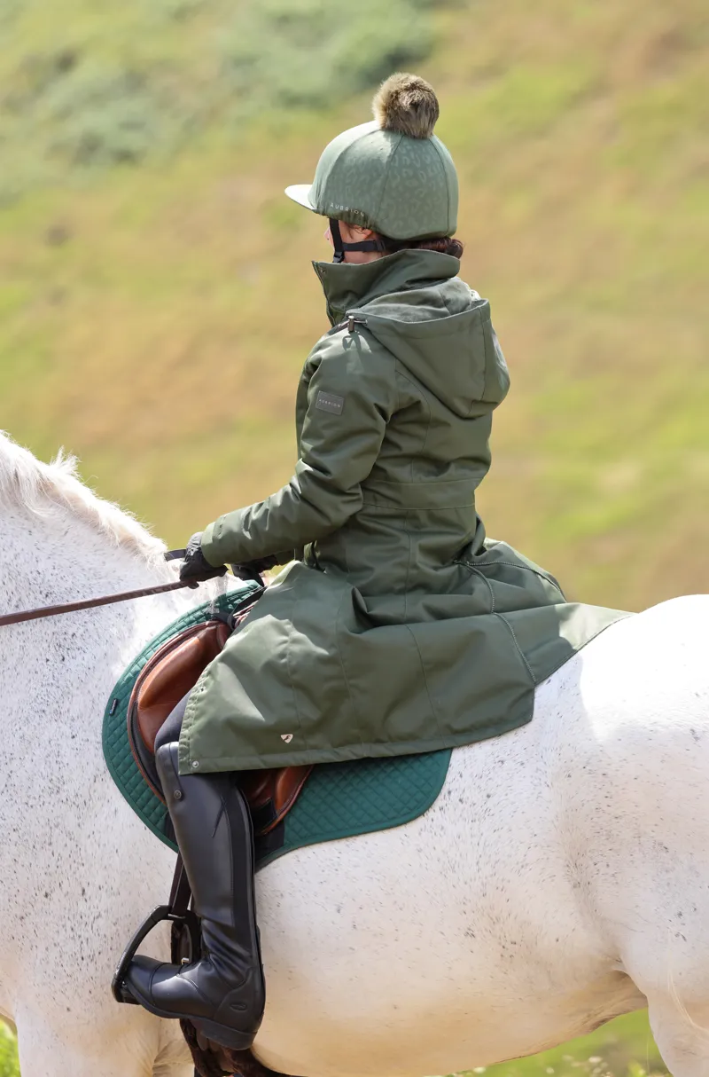 Shires Aubrion Halcyon Long Waterproof Coat - Green - XXS-7