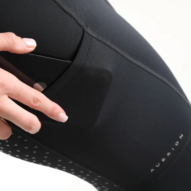 Shires Aubrion Shield Winter Riding Tights - Black-2