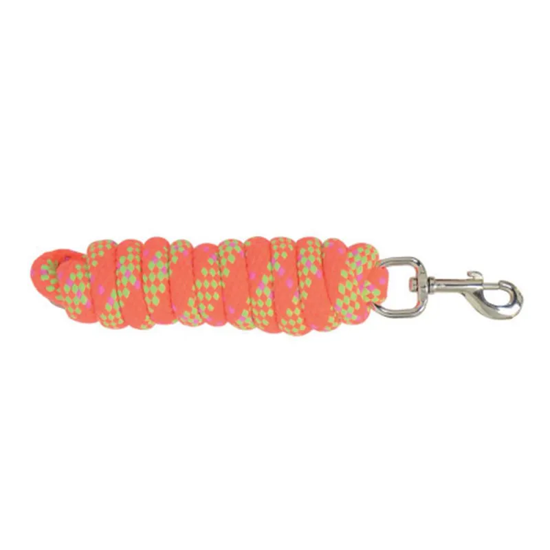 Hy Fleck Lead Rope - Neon Orange/Neon Green/Hot Pink
