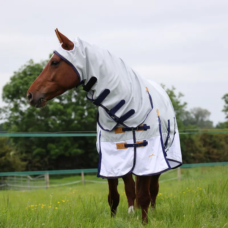 Shires Highlander Plus Sun Shade Fly Combo Rug - Grey-2