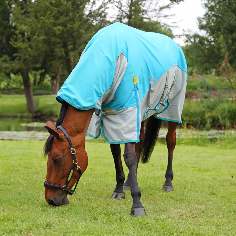 Shires Highlander Plus Waterproof Fly Rug - Blue-1