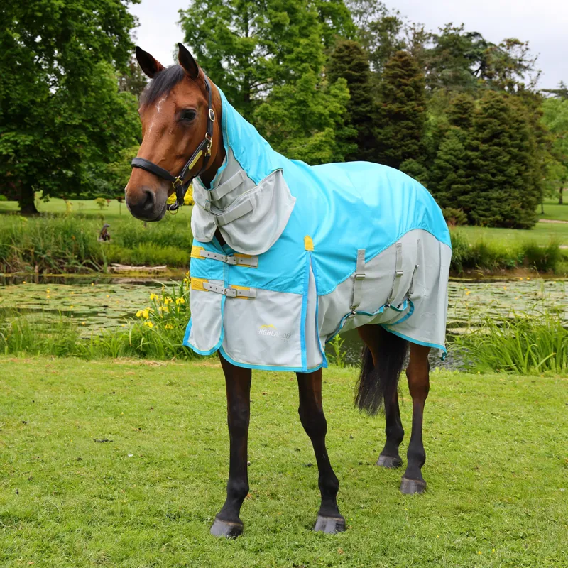 Shires Highlander Plus Waterproof Fly Rug - Blue