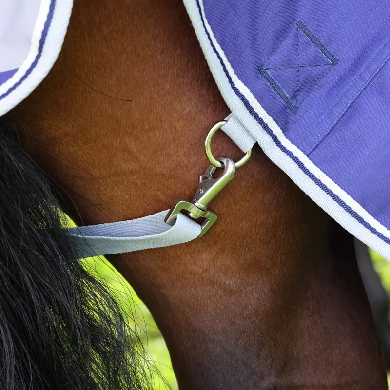 Shires Highlander Original 0g Lite Turnout Rug and Neck Set - Navy-7