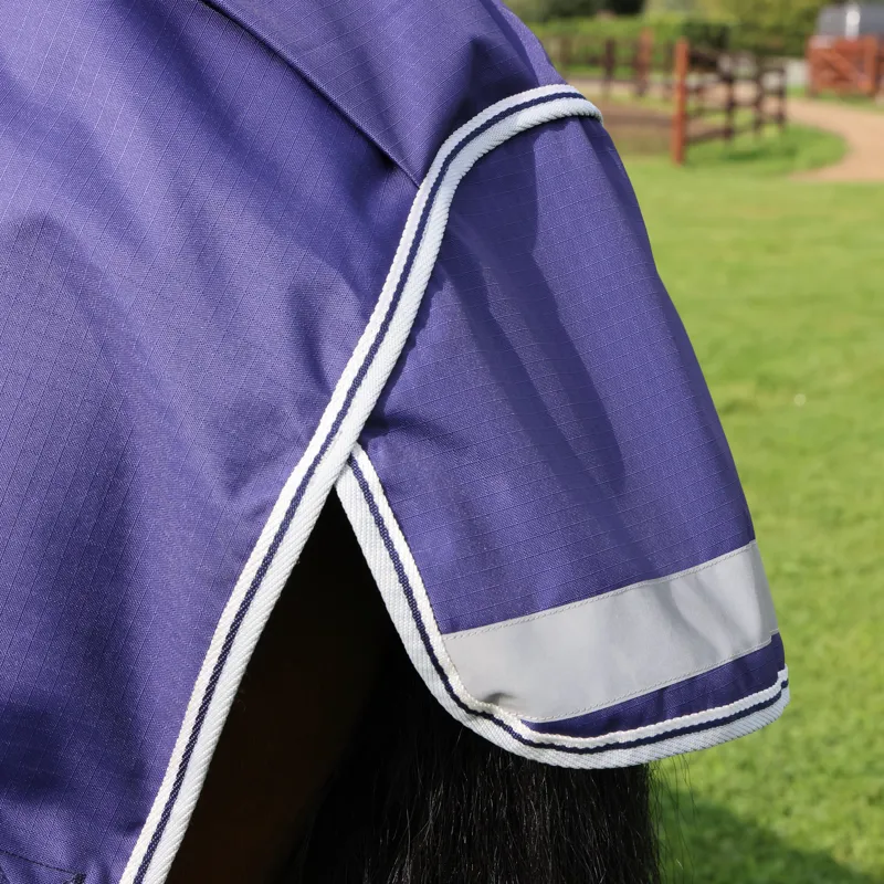 Shires Highlander Original 0g Lite Turnout Rug and Neck Set - Navy-8