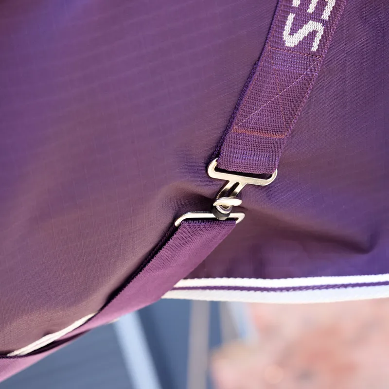 Shires Highlander Original 100g Turnout Rug and Neck Set - Plum-6