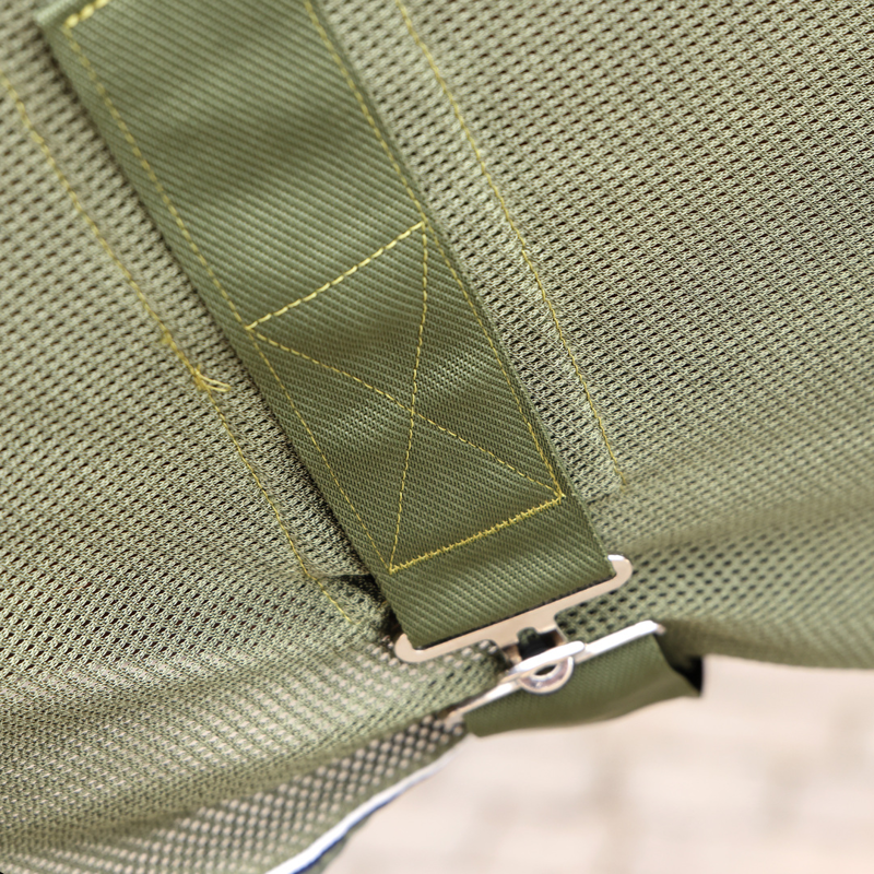 Shires Tempest Original Fleece/Mesh Cooler Rug - Khaki-2