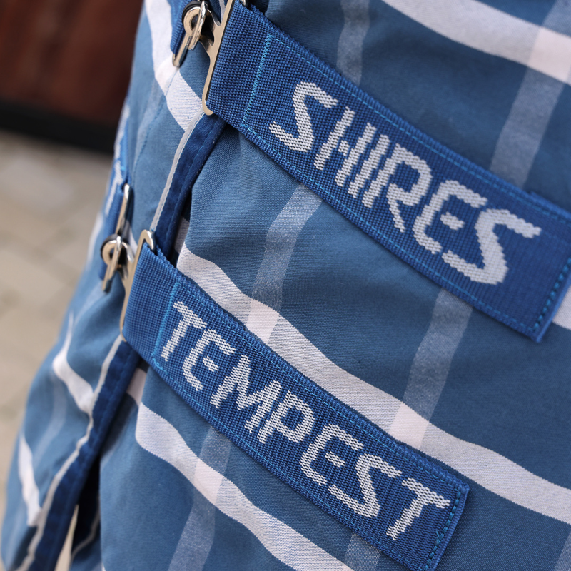 Shires Tempest Original Stable Sheet - Teal Check-1